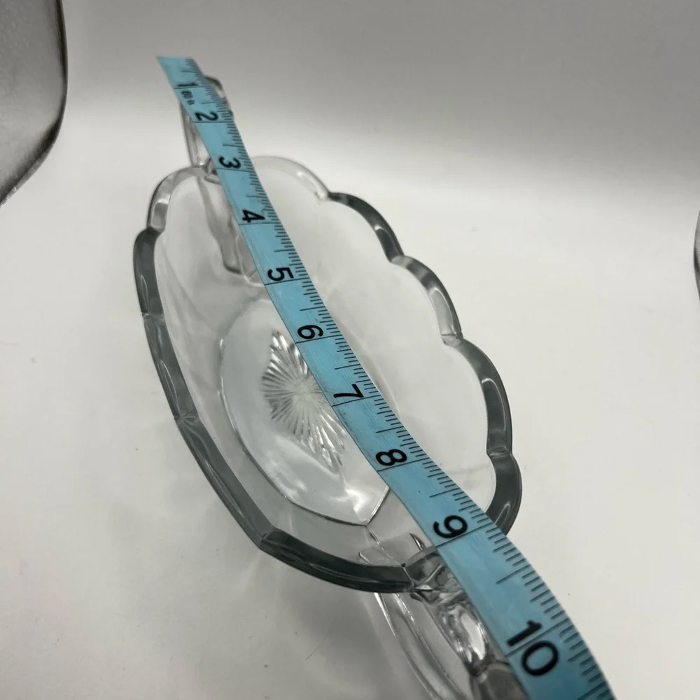 Elegant Clear double handled glass dish